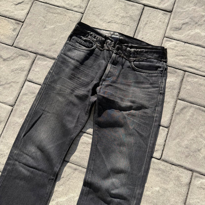 AW06 Dior Homme Satin Cummerbund Denim
