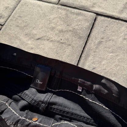 AW06 Dior Homme Satin Cummerbund Denim