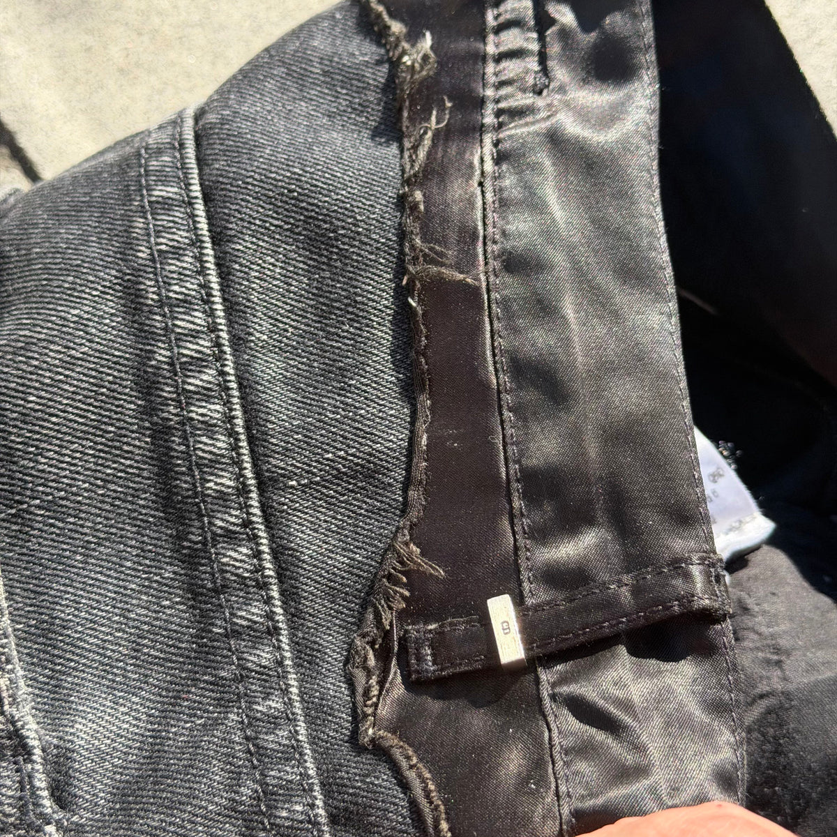 AW06 Dior Homme Satin Cummerbund Denim