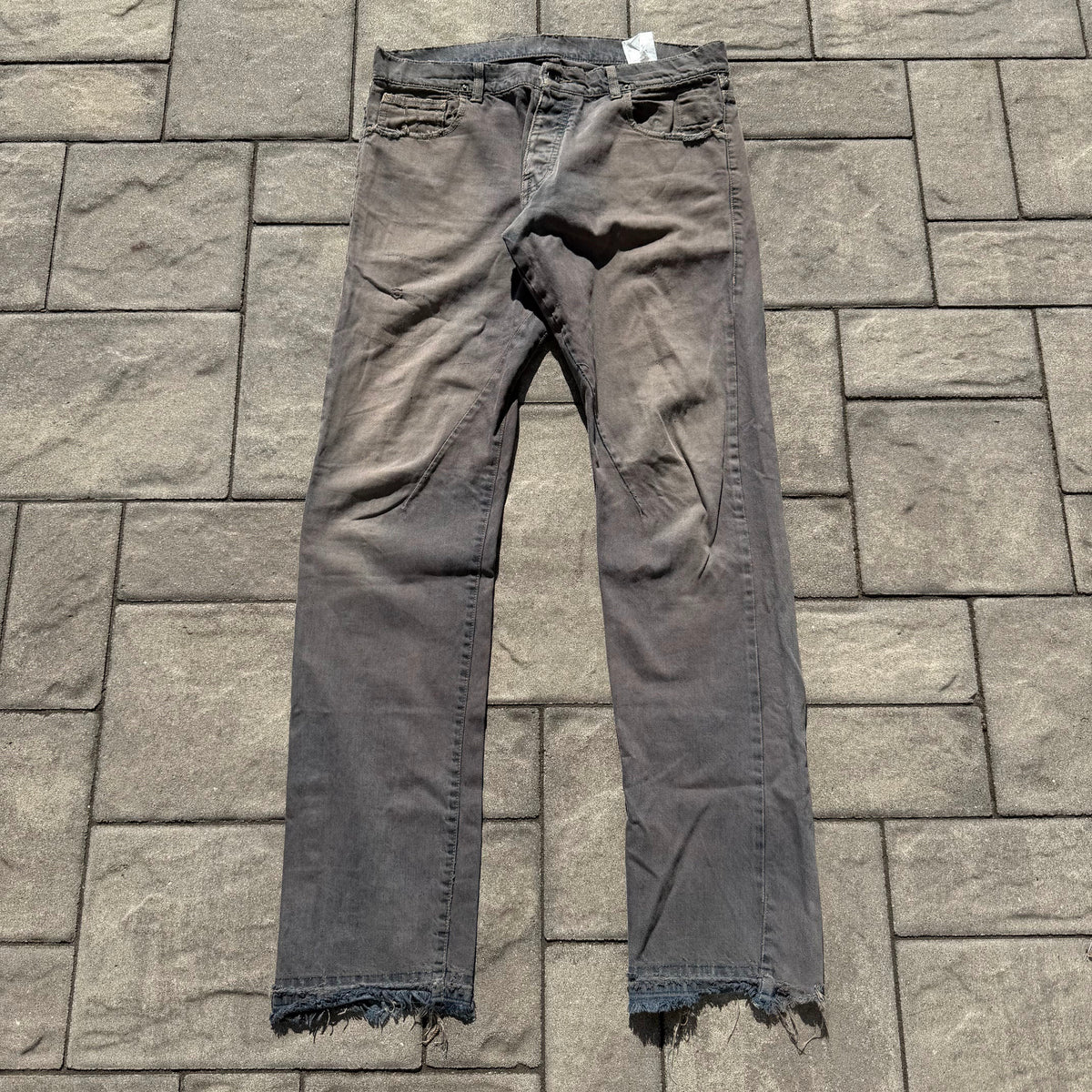 FW06 Rick Owens Grey Wash Detroit Cut Denim