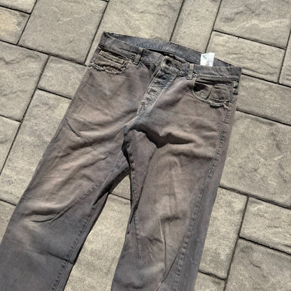 FW06 Rick Owens Grey Wash Detroit Cut Denim
