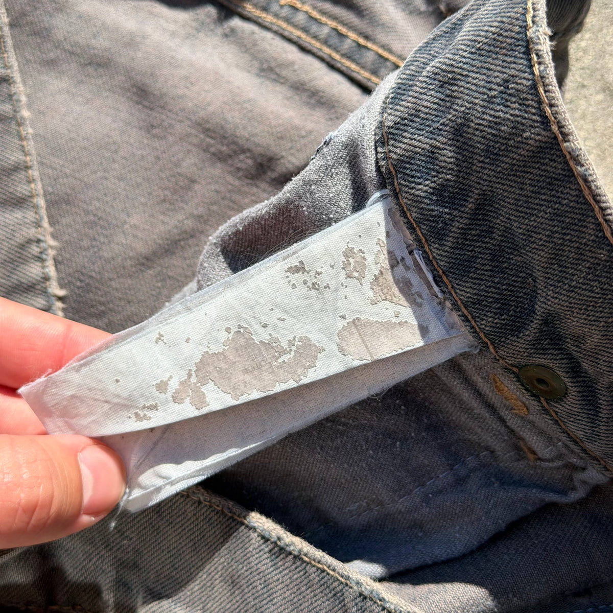 FW06 Rick Owens Grey Wash Detroit Cut Denim