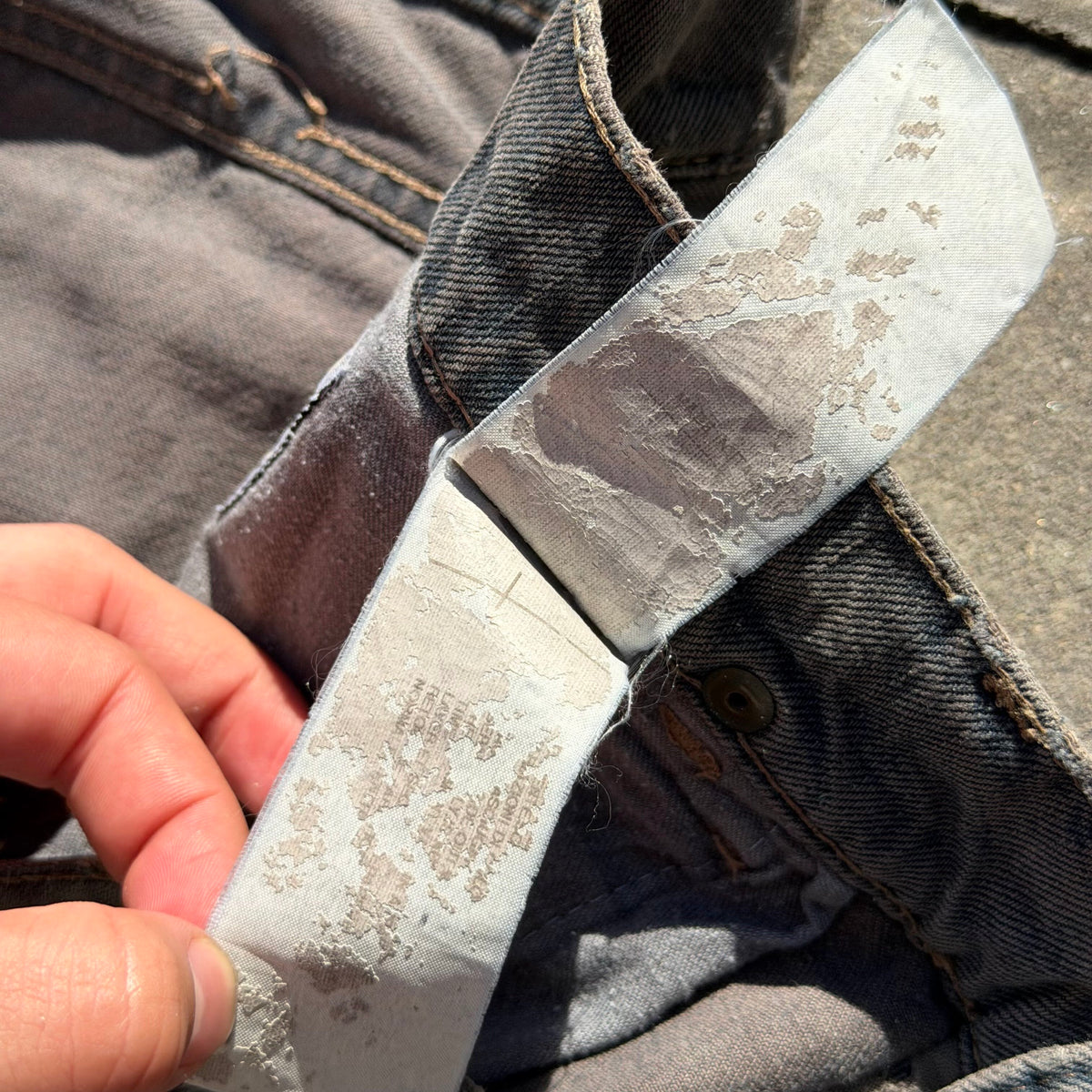 FW06 Rick Owens Grey Wash Detroit Cut Denim