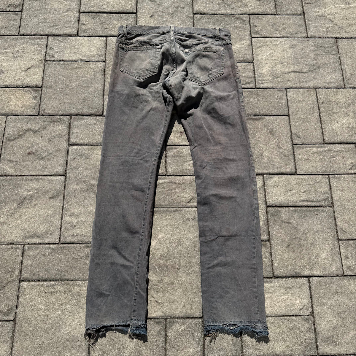 FW06 Rick Owens Grey Wash Detroit Cut Denim