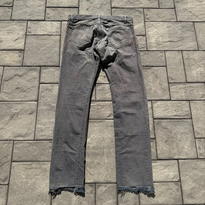 FW06 Rick Owens Grey Wash Detroit Cut Denim