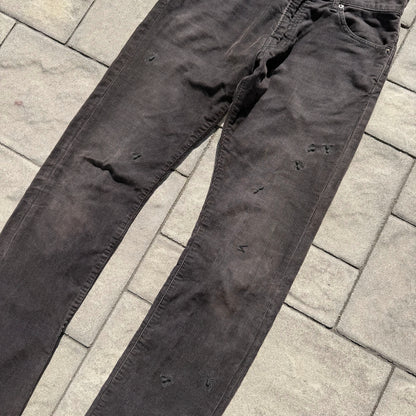 AW06 Undercover Black Corduroy Bug Pants