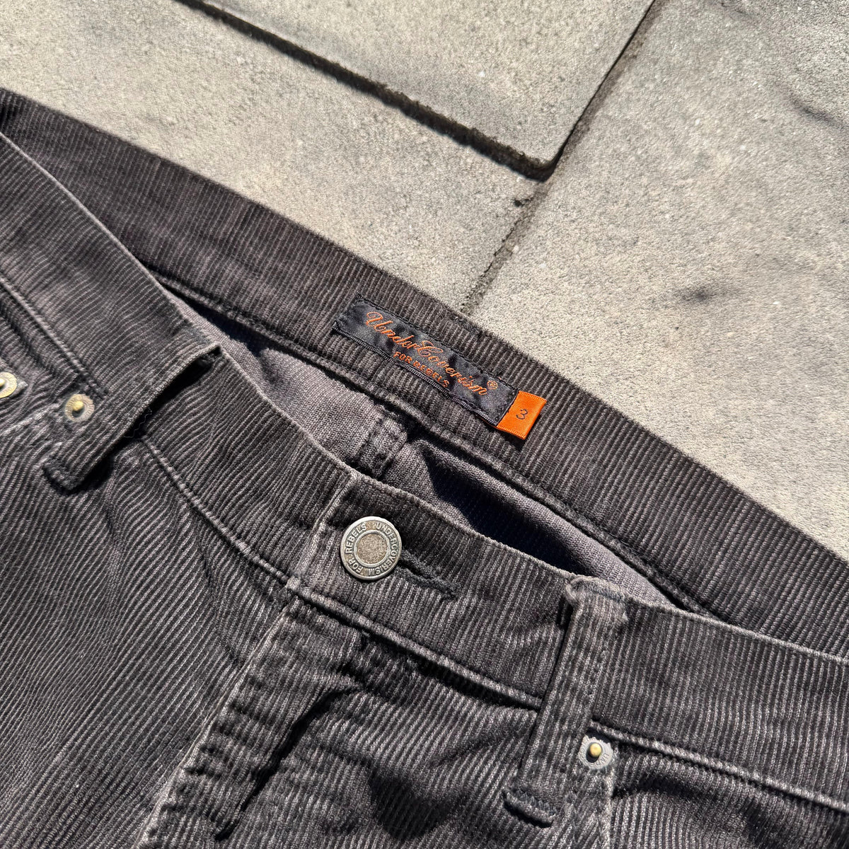 AW06 Undercover Black Corduroy Bug Pants