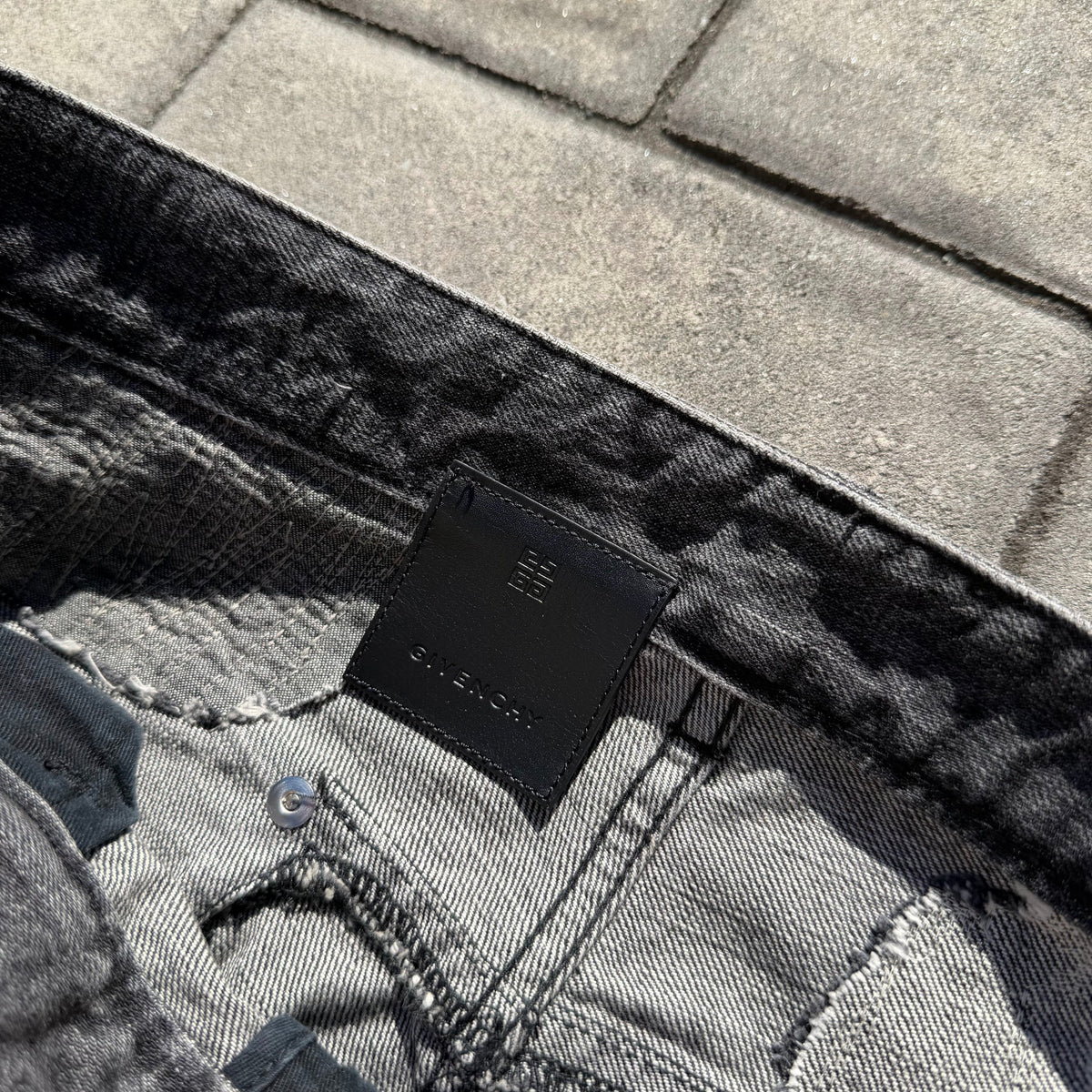 FW22 Givenchy Black Moleskin Boro Denim
