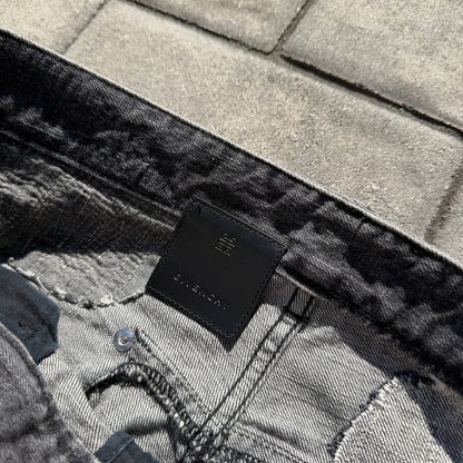 FW22 Givenchy Black Moleskin Boro Denim