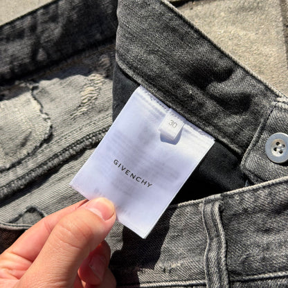 FW22 Givenchy Black Moleskin Boro Denim