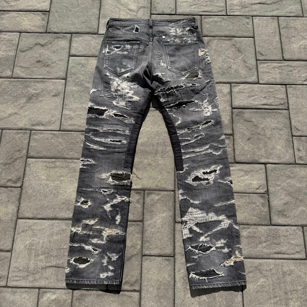 FW22 Givenchy Black Moleskin Boro Denim