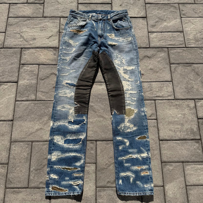 FW22 Givenchy Blue Moleskin Boro Denim