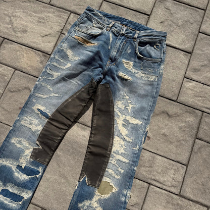 FW22 Givenchy Blue Moleskin Boro Denim