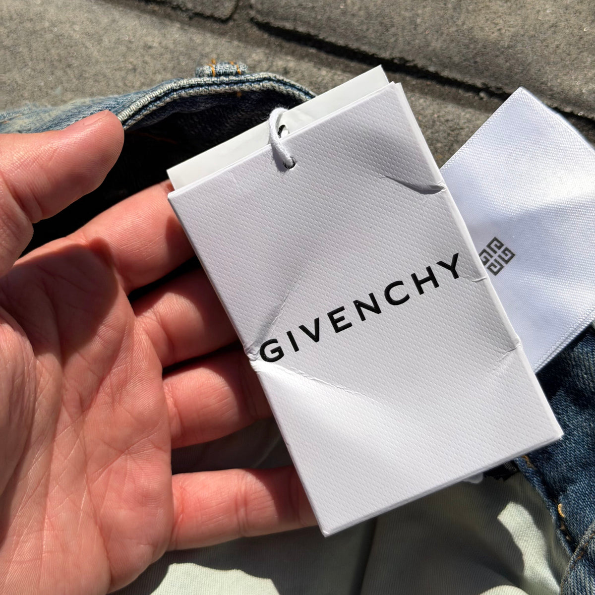 FW22 Givenchy Blue Moleskin Boro Denim