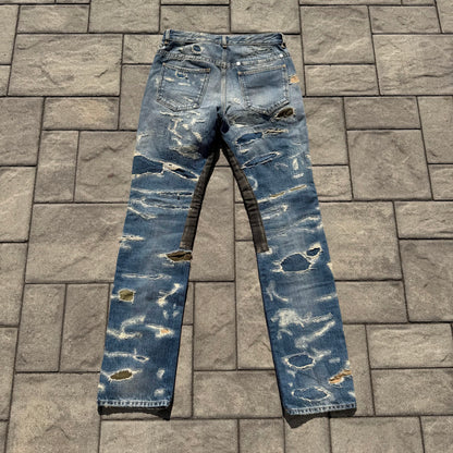 FW22 Givenchy Blue Moleskin Boro Denim