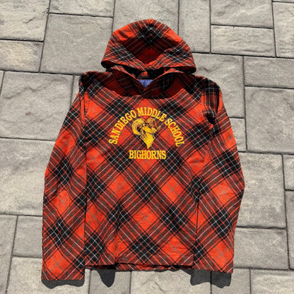 SS02 Junya Watanabe Plaid San Diego Bighorns Hoodie