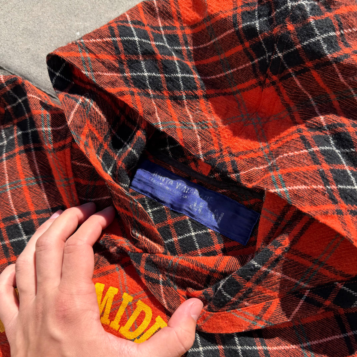 SS02 Junya Watanabe Plaid San Diego Bighorns Hoodie