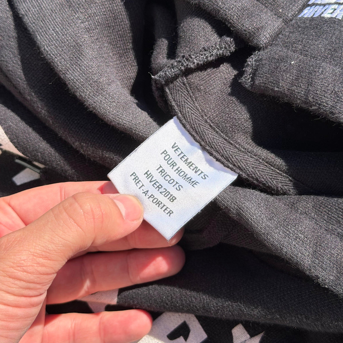 AW18 Vetements Antwerp Reconstructed Hoodie