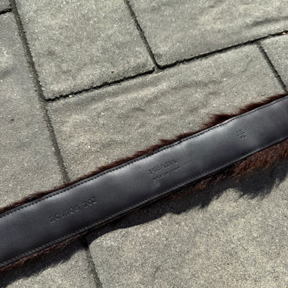 Prada Brown Fur Belt