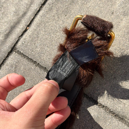 Prada Brown Fur Belt