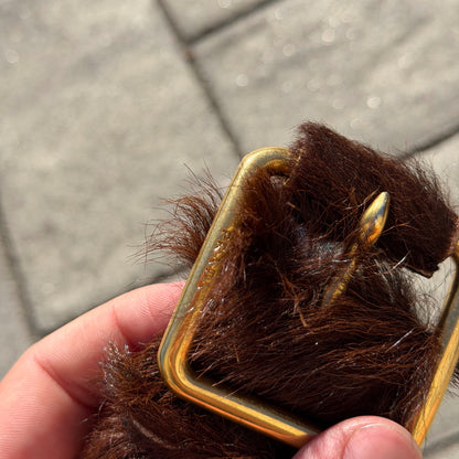 Prada Brown Fur Belt