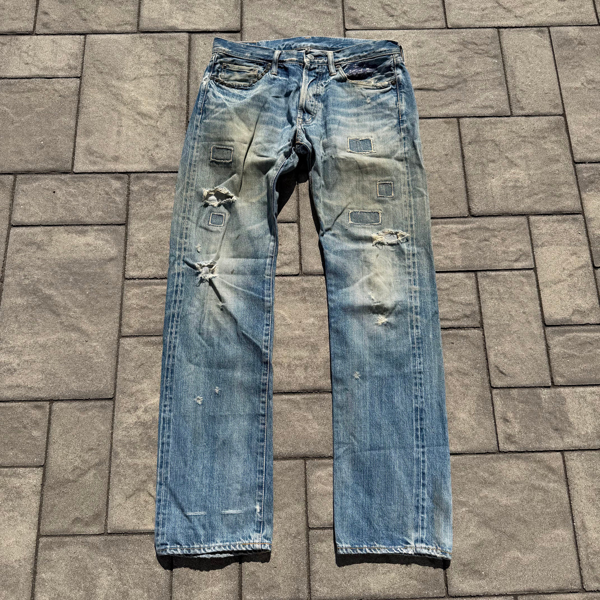Hysteric Glamour Blue Patched Denim