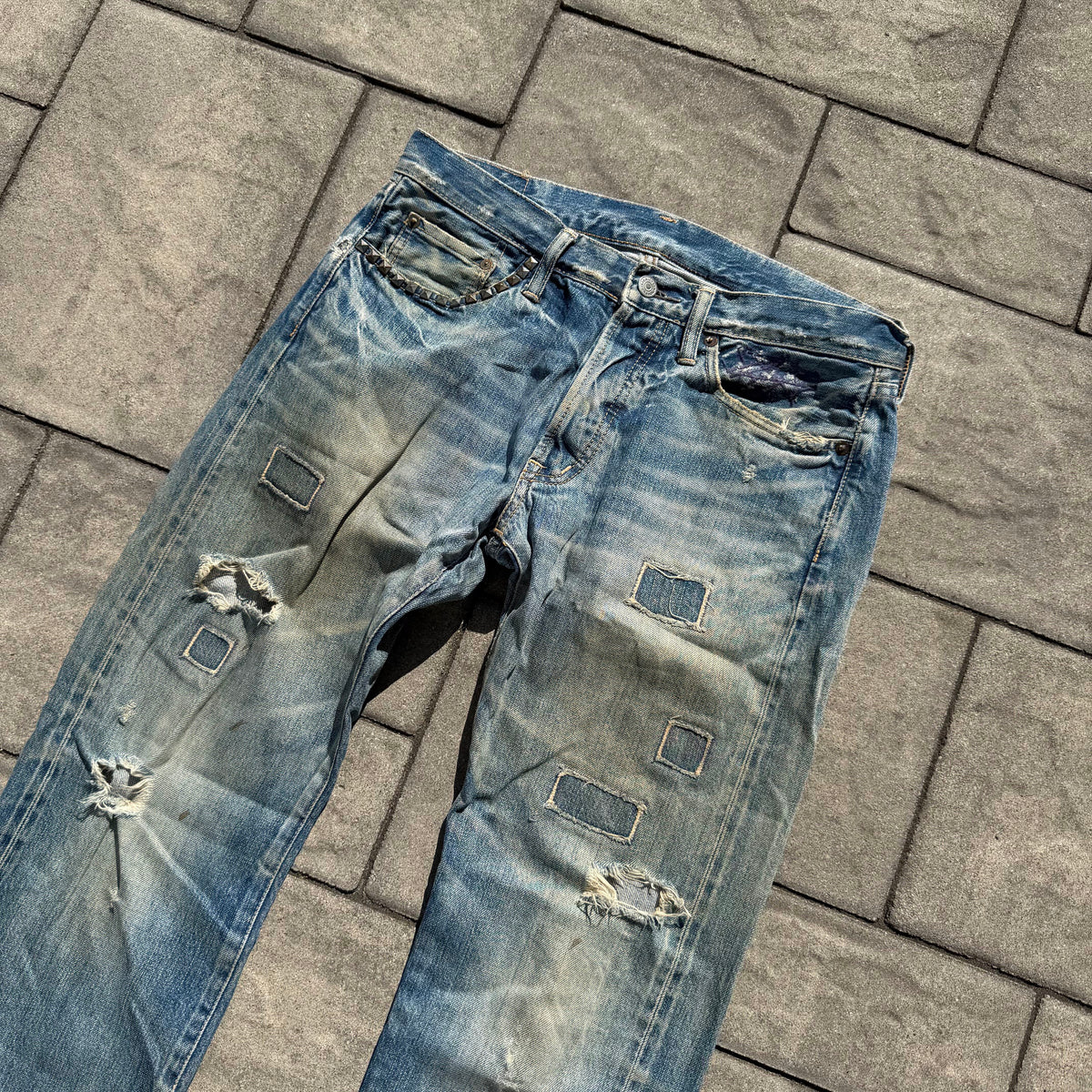 Hysteric Glamour Blue Patched Denim