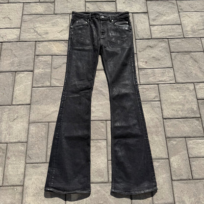 Rick Owens Waxed Tyrone Bootcut Denim