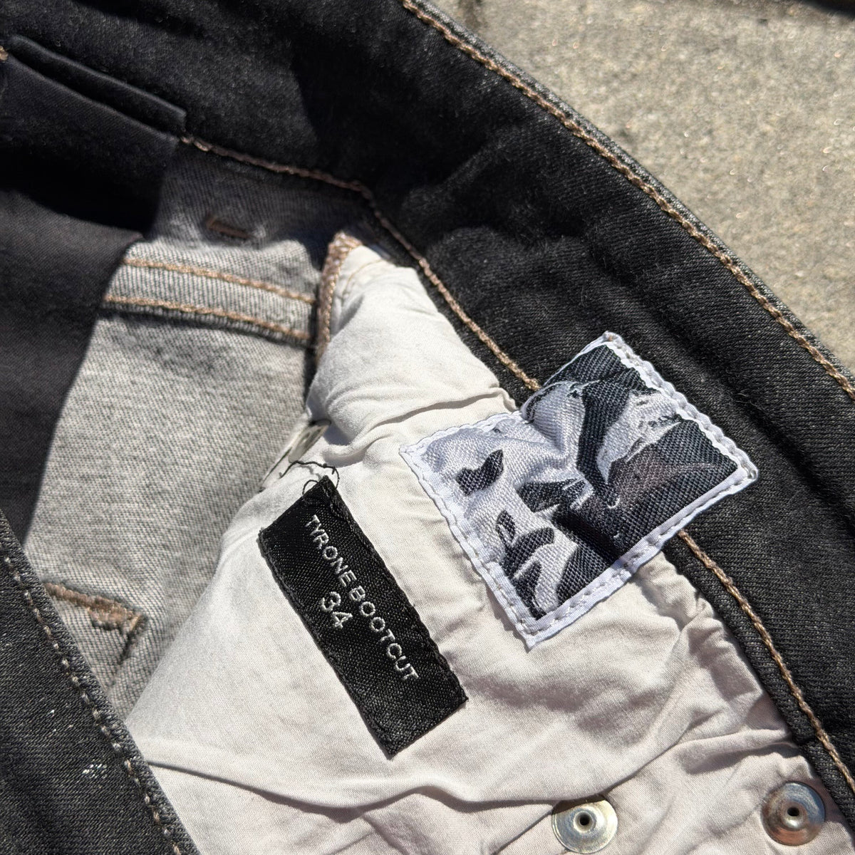 Rick Owens Waxed Tyrone Bootcut Denim