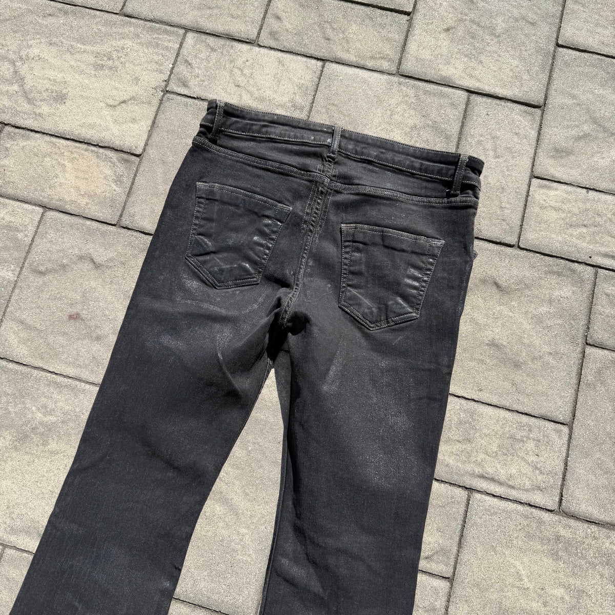 Rick Owens Waxed Tyrone Bootcut Denim