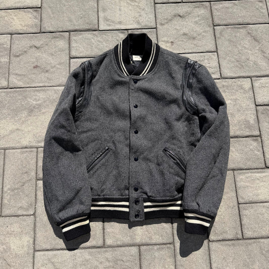 FW14 Saint Laurent Paris Grey Teddy Jacket