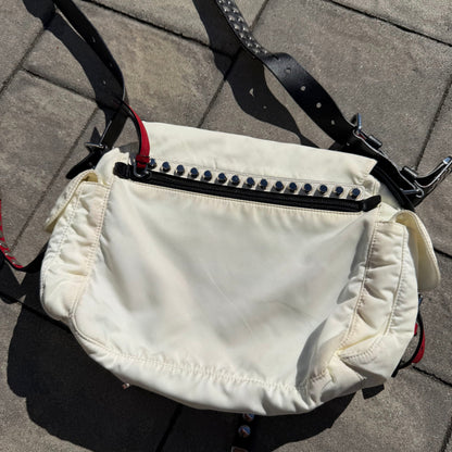 2018 Prada Studded ‘New Vela’ Messenger Bag’