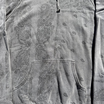 AW04 Raf Simons Charcoal Paisley Hoodie
