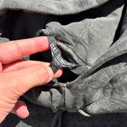 AW04 Raf Simons Charcoal Paisley Hoodie