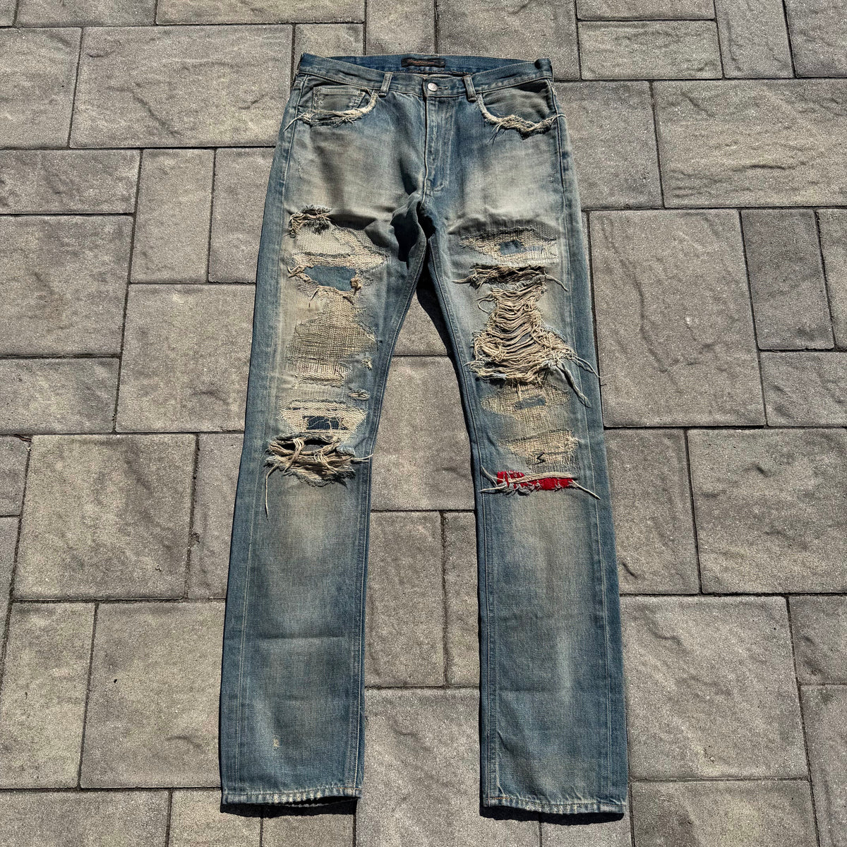 AW04 Undercover Red Yarn 68 Denim