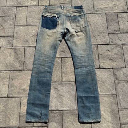 AW04 Undercover Red Yarn 68 Denim