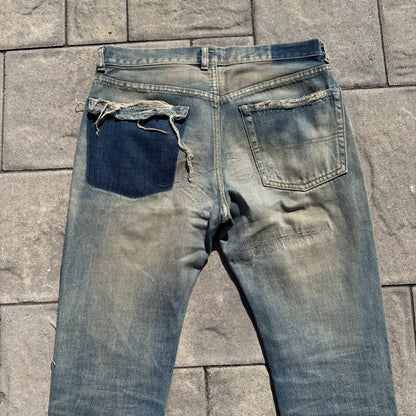 AW04 Undercover Red Yarn 68 Denim