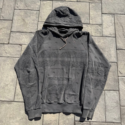 AW04 Raf Simons Charcoal Paisley Hoodie