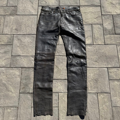AW05 Undercover Lamb Leather Studded Pants