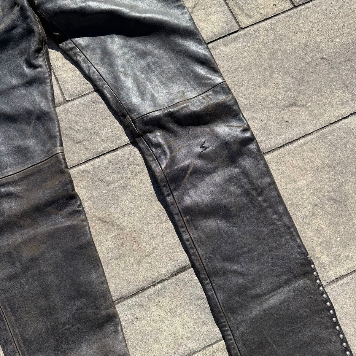 AW05 Undercover Lamb Leather Studded Pants