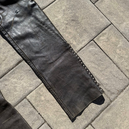 AW05 Undercover Lamb Leather Studded Pants