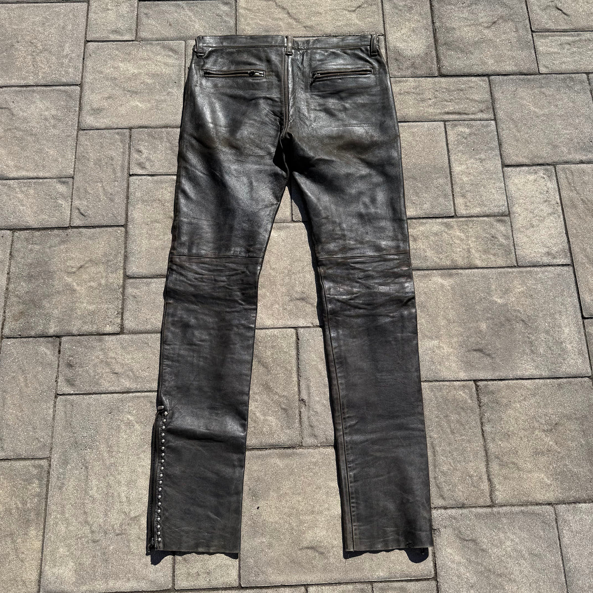AW05 Undercover Lamb Leather Studded Pants