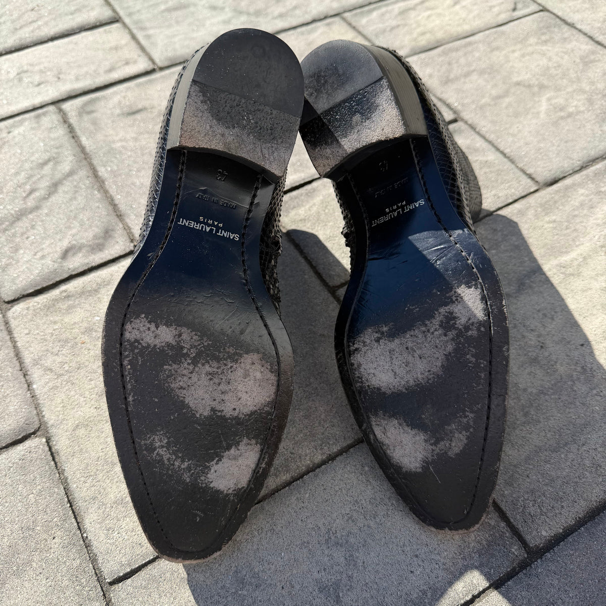 Saint Laurent Paris Snakeskin Boots