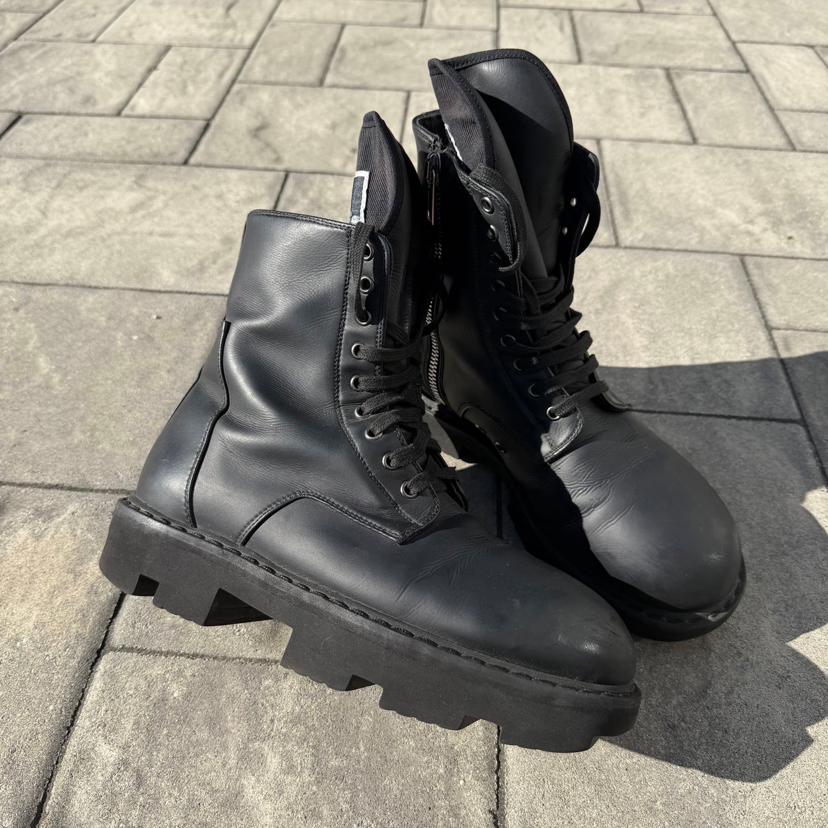 SS20 Rick Owens Leather Megatooth Boots