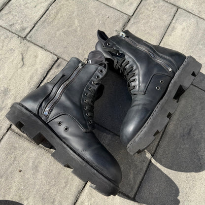 SS20 Rick Owens Leather Megatooth Boots