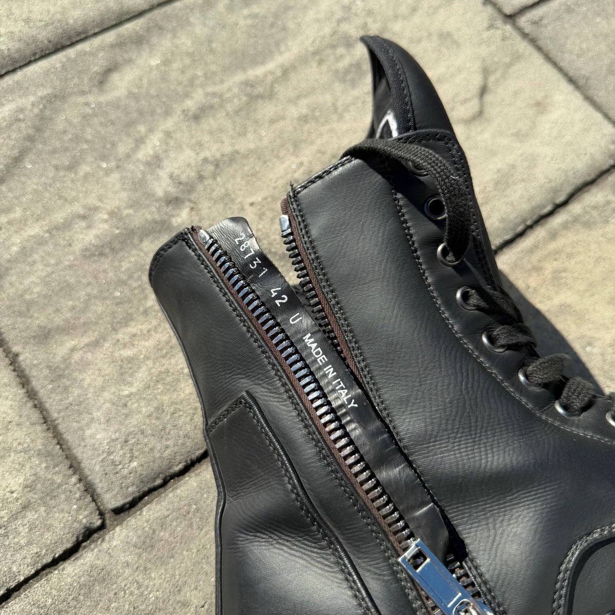 SS20 Rick Owens Leather Megatooth Boots
