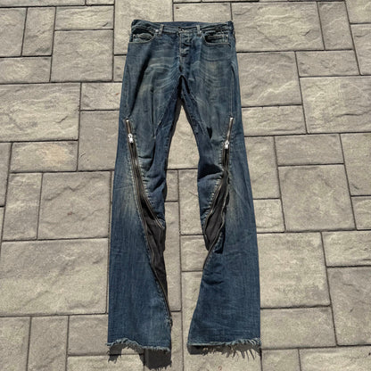 SS09 Rick Owens Dirty Blue Banana Cut Denim