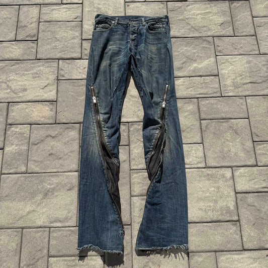SS09 Rick Owens Dirty Blue Banana Cut Denim