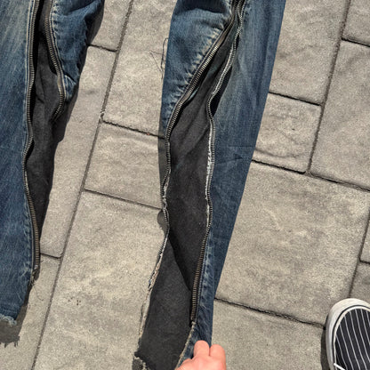 SS09 Rick Owens Dirty Blue Banana Cut Denim