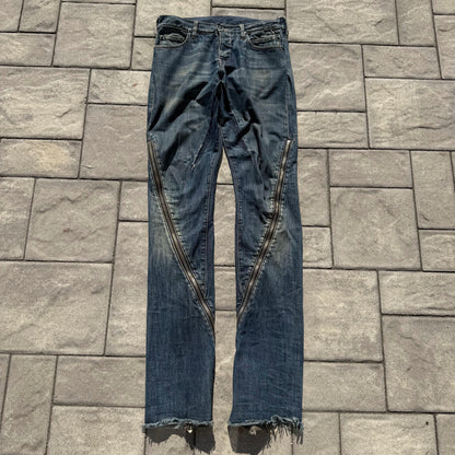 SS09 Rick Owens Dirty Blue Banana Cut Denim